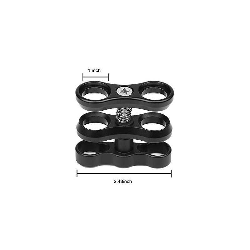 4pcs 1" Aluminum Ball Clamp Bracket Underwater Diving Light Arm