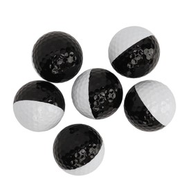 6PCS Golf Balls Synthetic Rubber Resin Putting Practice Ball for Golf Training Aid Accessories Black and White