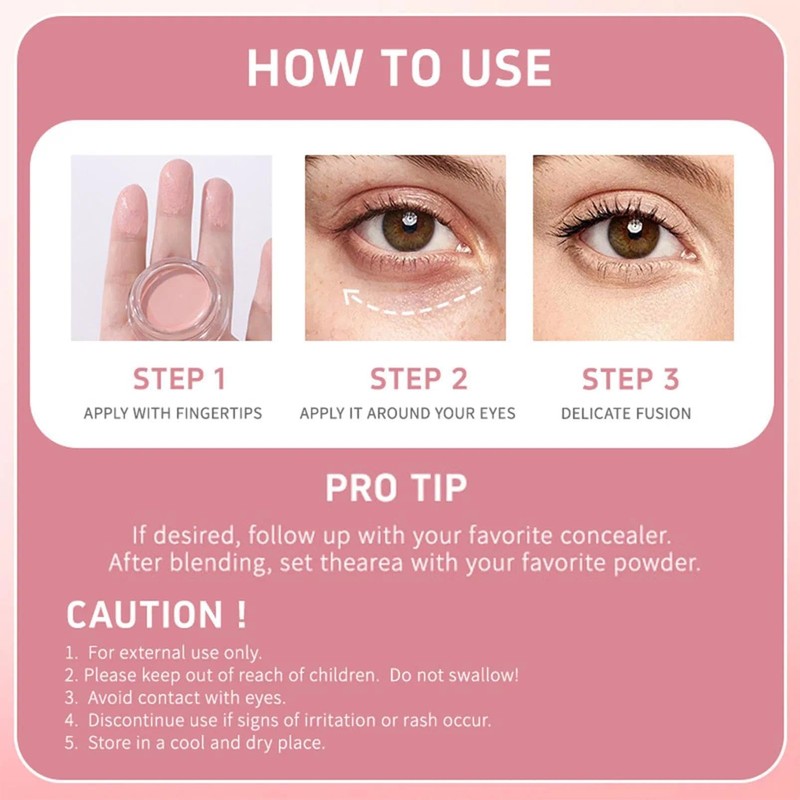 Dark Circle Correcting Concealer in Light Pink Vegan Cream -