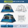 4 Person Instant Cabin Tent with Rainfly, Easy Setup Family