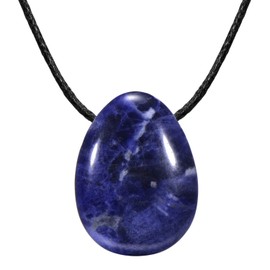 Morella Fabric Necklace, 80 cm, with Gemstone Drop Pendant, in Jewellery Bag, None