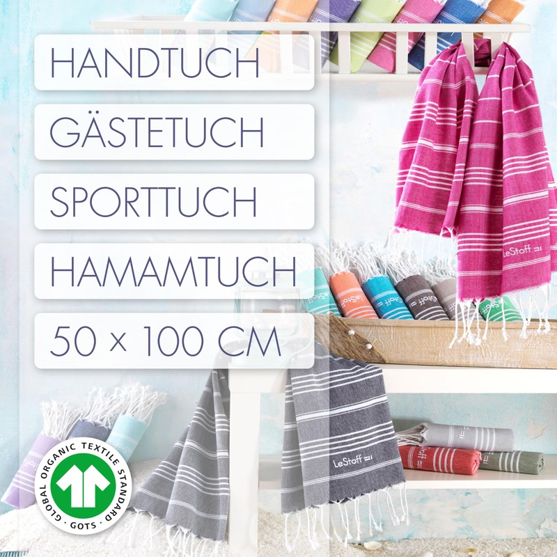 LeStoff Premium Hammam Towel 50 x 100 cm - 100%