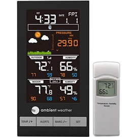 Ambient Weather Ambient Weather WS-2801A Advanced Wireless Color Forecast Station w/Temperature, Humidity, Barometer