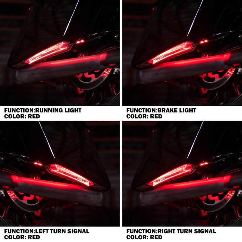 HDBUBALUS LED Extended Saddlebag Light with Smoke Lenses Fit for