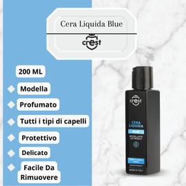 Crest - Liquid Wax Blue - Medium Hold - Liquid Hair Wax - Residue-free - Modelling - Professional