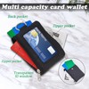 AdiStylinno Minimalist RFID Blocking Small Wallet, Waterproof Zipper ID Case