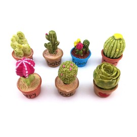 yueton Juego de 7 adornos en miniatura para decoración de casa de muñecas, jardín de hadas