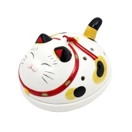 Yakushi Kiln Mosquito Repeller Flat Type (Mosquito Trap Incense Holder) Happy Koi Cat