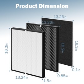 Elnuliros Premium Replacement Filter Compatible with AD3000 Air Puri-fier, Include 1 Premium Filter + 2 Carbon Filters + 4 Pre-filters