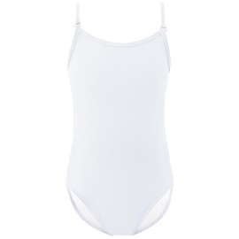 EQSJIU White Leotard Girls with Adjustable Straps Camisole Bodysuit Girls Ballet Leotards Seamless Camisole Dance Undergarments Kids Gymnastics Leotard Ballerina Ballet Outfit 9-10 Years