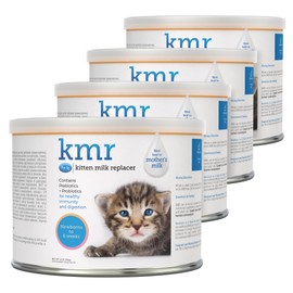 PetAg KMR Kitten Milk Replacer Powder - 6 oz, Pack of 4 - Powdered Kitten Formula with Prebiotics, Probiotics & Vitamins for Kittens Newborn to Six Weeks Old - Easy to Digest