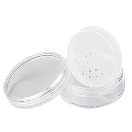 3Pcs 20ml/20g/0.67oz Empty Clear Plastic Loose Powder Puff Box Foundation Make-up Powder Blush Case Container Holder with Sifter Filter