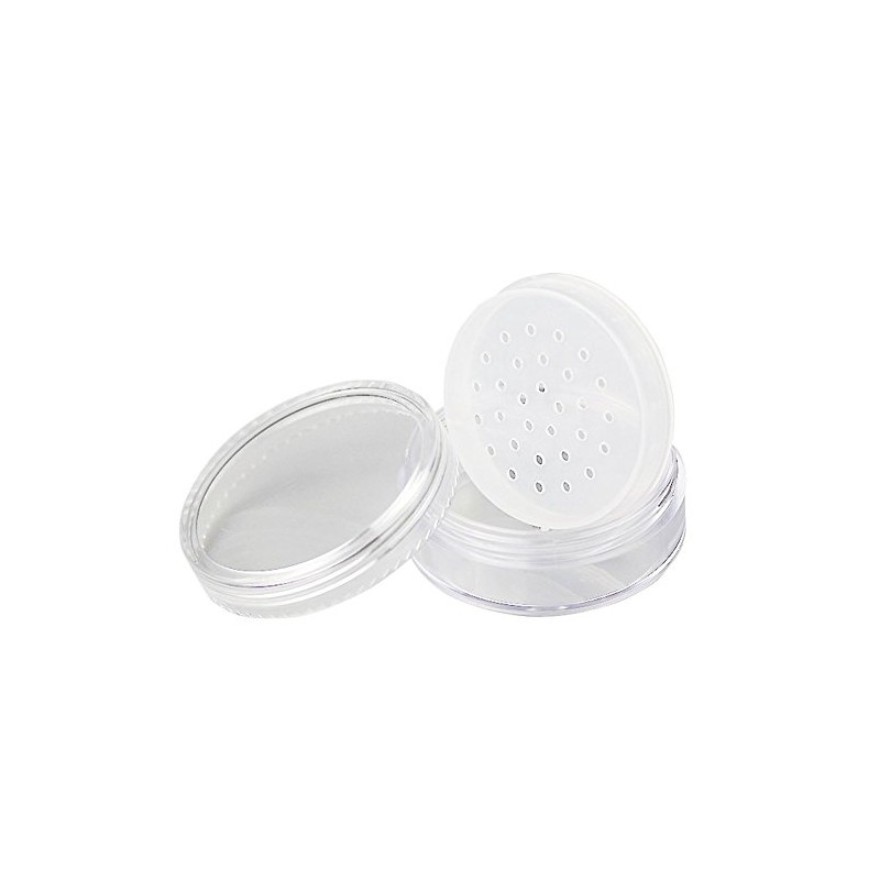 3Pcs 20ml/20g/0.67oz Empty Clear Plastic Loose Powder Puff Box Foundation