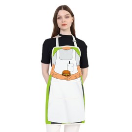 JXGZSO Burgers Inspired Gift Bob Belcher Waterproof Apron Burgers Fans Gift Bob’s TV Show Apron for Women Men (CA Bob Belcher Apron)