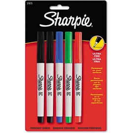 Bulk Buy: Sanford Sharpie Ultra Fine Point Color Assortment 5/Pkg-Red Blue Green 2 Black (3-Pack)3