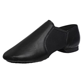 Zapatos de jazz con suela de piel para niñas y niños (niños pequeños/niños grandes), Negro -, 21 MX Niño pequeño