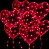 Raiten 20 Pack Valentine's Day Red Heart Light Up Balloons