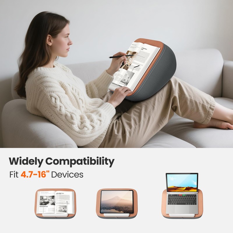 Tounee Book Stand - Ultra Soft Lap Beanbag Pillow for
