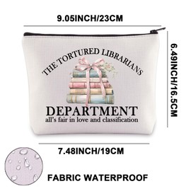Librarian Makeup Bag Librarian Gifts Tortured Librarians Department Gifts Librarian Zipper Pouch Bag (Department1 UK)