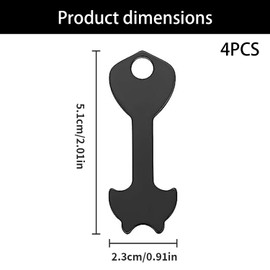 4 Set Rolley Key Token Release Tool,Stainless Steel Removable Shopping,Trolley Key Reusable Shopping Cart Unlocker,Trolley Coin Keyring for Removable Shoppings Carts (Black and Sliver)