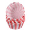 sourcing map 100 Count Cupcake Liners Red Stripe Cupcake Cups