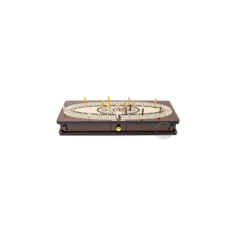 House of Cribbage - Continuous Cribbage Board Box Inlaid in