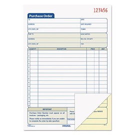 Tops 46140 Purchase Order Book, Cbnless,2-Parts, 5-9/16-Inch X7-15/16-Inch,50/Bk