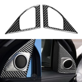 Carbon Fiber Car Interior Trim Side A-Pillar Speaker Cover Compatible with Mitsubishi Lancer EVO X DE/ES 2008-2015 Stickers Accessories Decals Type B