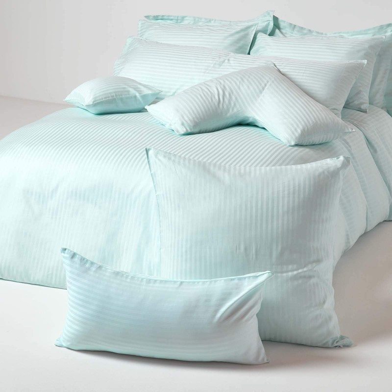 HOMESCAPES Blue Pure Egyptian Cotton Euro Size Pillowcase Square (80