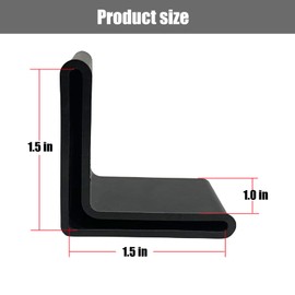 AFZZ Bed Frame Gash Protector Guards Black Bed Frame Corner Guard 1-1/2"" x 1-1/2"" L Shape Bed Frame Cover Feet Fits Most Metal Bed Frame Corner Furniture Leg Protectors -4 Pcs