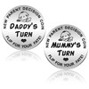New Parent Decision Coin,Engraved Stainless Steel Interesting Flip Coin for