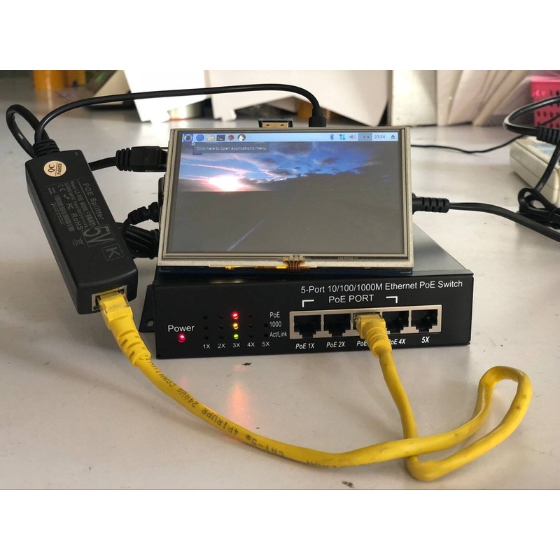 DSLRKIT Gigabit Ethernet Active PoE Splitter 5V Micro USB for