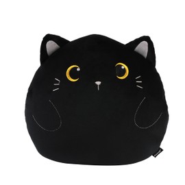 I-TOTAL ® - Decorative Cushion for Children/Living Room, Fluffy Fabric Cushion in Shape (Black CAT)