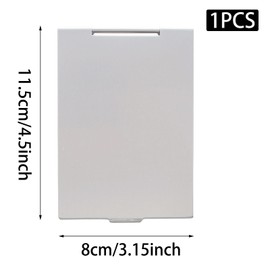 Funstreet Portable Folding Vanity Mirror, Ultra-Slim Aluminum Shell Mirror for Desk, Camping，Travel, Bathroom, Makeup, Beauty (4.52×3.15in)