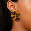 Inateannal Acrylic Large Round Earrings Tortoise Shell Resin Big Circle