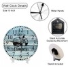 KEEPSUPER Clock Happy Camper Wall Clock 10 Inch Battery Operated