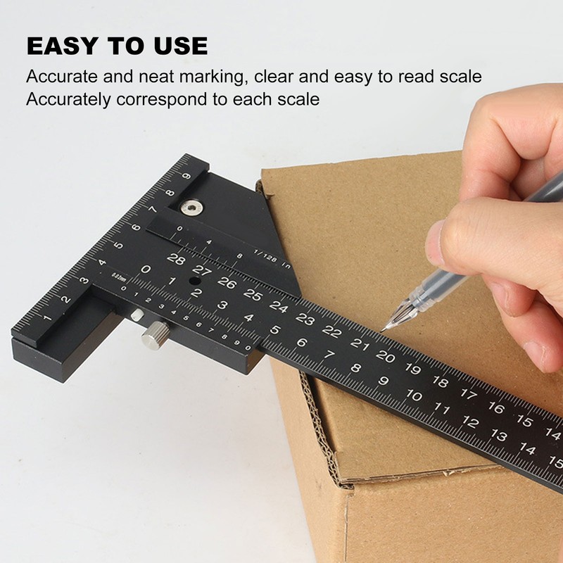 0 to 280mm T Shaped Ruler Aluminum Alloy Accurate Scale