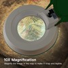 10X Magnifying Glass with Light and Stand,LED Dimmable Lighted Desk