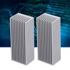 2Pcs Cooling Fins Aluminum Heat Radiator Heatsink Kit for Electronic