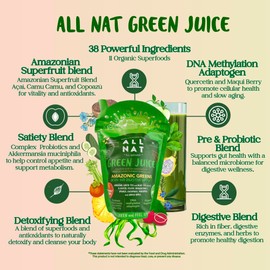 ALL NAT Detox Green Juice Superfood Mix