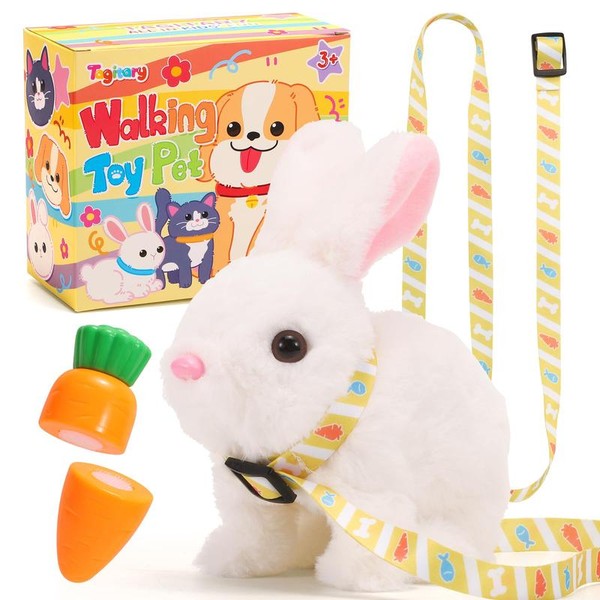 Plush Toys Electronic Toy with Sounds,Wiggling Ears,Twitching Mouth and Nose,