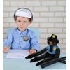 DolliBu Black Bear with Long Arms Police Officer Plush Toy