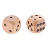 Unknown 10pcs Large D6 Wooden Dice Set 2 cm Natural