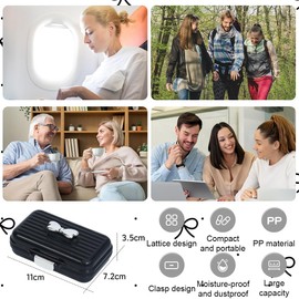 ZEPIQOR 1 Pcs Pillendose für Unterwegs Tablettenbox 7 tage für unterwegs pillendose, pillenbox, pillendose 7 tage, Reise Pillenbox, Pill Organizer Travel Für Reise und Tägliches Gebrauch usw(Schwarz)