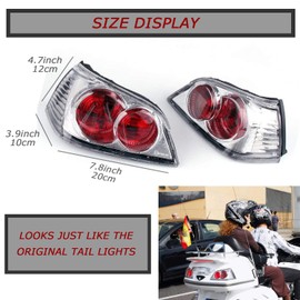 PSLER Motorcycle Trunk Turn Signal Tail Light Lens Cover Turn Signals Brake Lights Lens Cover For Honda Goldwing GL1800 2001-2011