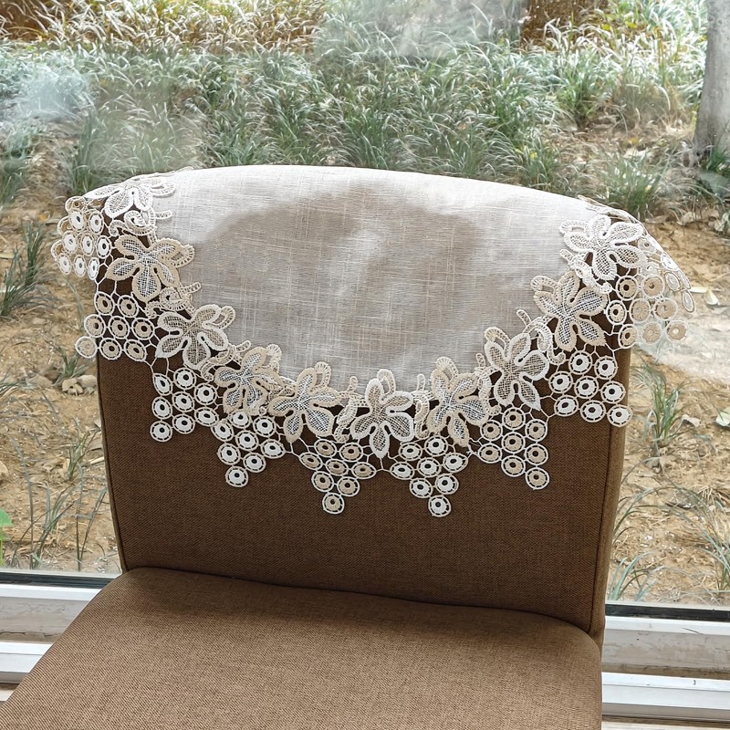URROMA Polyester Round Doily, Grape Lace Polyester Round Tablecloth Cover