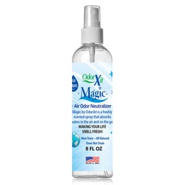 OdorXit Magic Air Odor Neutralizer, Versatile Strong Odor Eliminator Spray for Home, Natural Safe Odor Absorber for Dog and Pet, Cat Litter, Urine, Poo, Smoke, Closet & Other Odors, 8oz