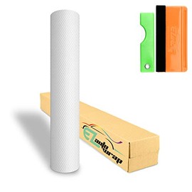 Free Tool Kit EZAUTOWRAP White One-Way Vision Perforated Print Media Vinyl Privacy Window Film Adhesive Glass Wrap Roll - 60"X420" (5FT X 35FT)