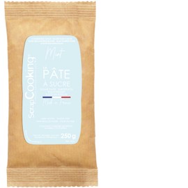 ScrapCooking - Fondant Pastel Blue "Mint" 250 g - Dye from Natural Origin - No Gluten, No Palm Oil - For Cakes, Pies - Blue - Made in Europe - 7626