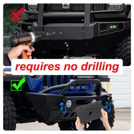 Spawson Front License Plate Frame for Ford Bronco 2024 2023 2022 2021 2/4-Door, Aluminum Alloy License Plate Mounting Bracket Holder for Heavy-Duty Modular Bumper Bronco Accessories